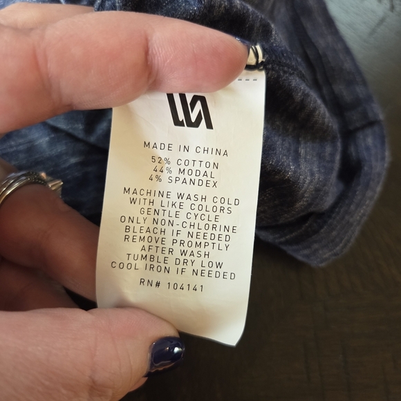 VRST Men's Medium Essential Pocket Tee HTR Darker Ardosia Blue Marble New Work - Picture 6 of 8